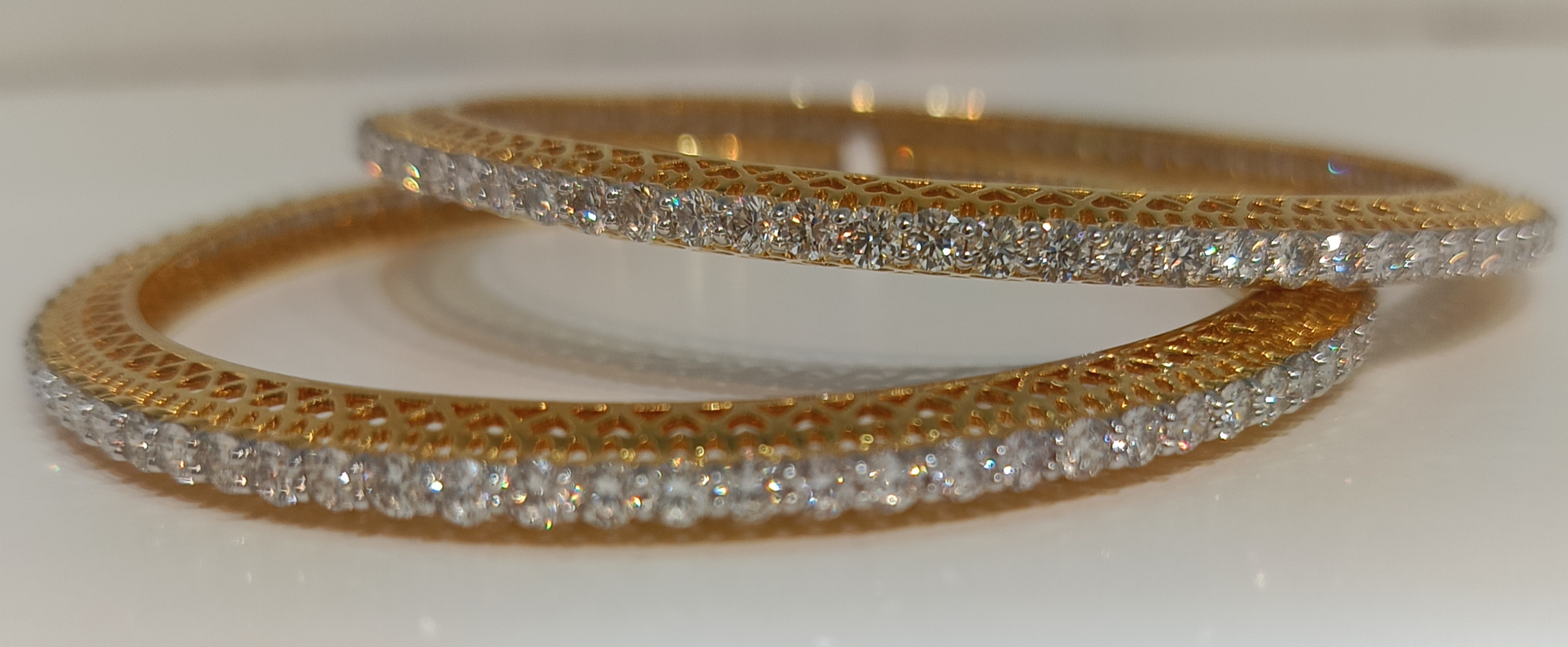 Diamond Bangle Pair